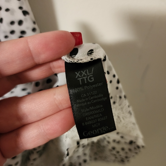 Black & White Printed George Tank Top Size XXL - Picture 4 of 4